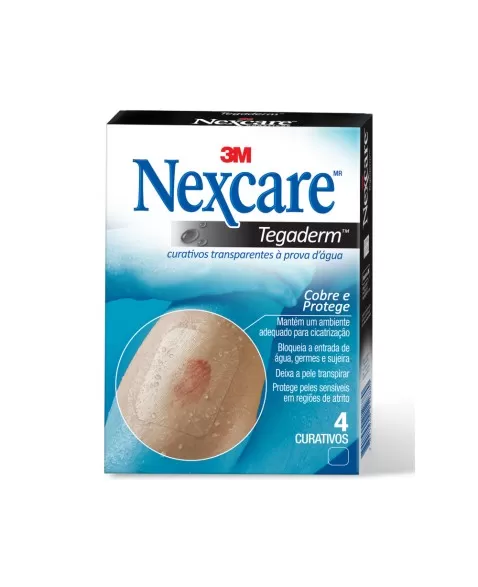 CURATIVO TRANSPARENTE TEGADERM SEM PAD NEXCARE 4 UN/ HB004384945