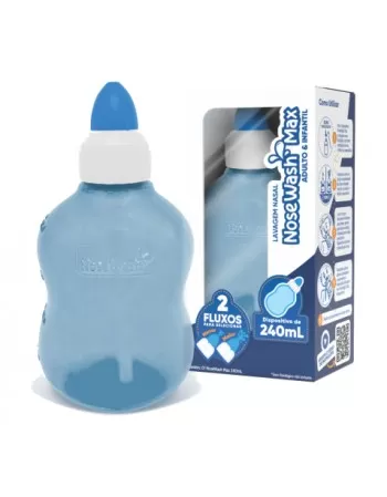 DISPOSITIVO PARA LAVAGEM NASAL NOSEWASH MAX 240ML-ADULTO E INFANTIL/NWA01