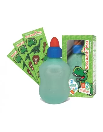 DISPOSITIVO PARA LAVAGEM NASAL NOSEWASH MAX 240ML - DINOSSAURO/NWD01