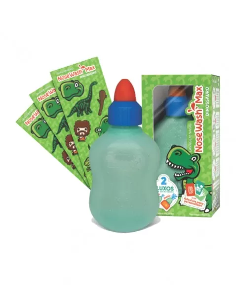 DISPOSITIVO P/ LAVAGEM NASAL NOSEWASH MAX 240ML - DINOSSAURO/NWD01