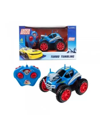 VEICULO RC VIRA VOLTA TURBO TUMBLINGN HOT WHEELS 3 FUNCOES-SORT/4515