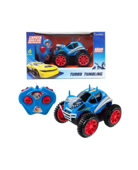 VEICULO RC VIRA VOLTA TURBO TUMBLINGN HOT WHEELS 3 FUNCOES-SORT/4515