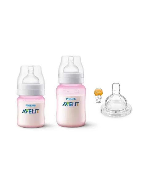 PACK MAMAD ANTI COL 260ML+125ML+BICO 4 ROSA/SCY119/14