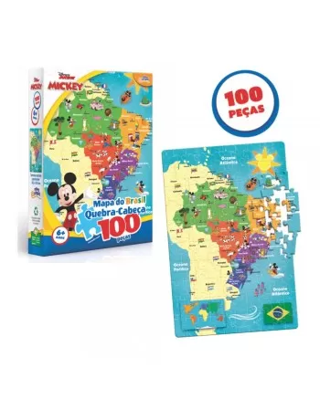 QC MAPA DO BRASIL 100 PCS MICKEY/8074