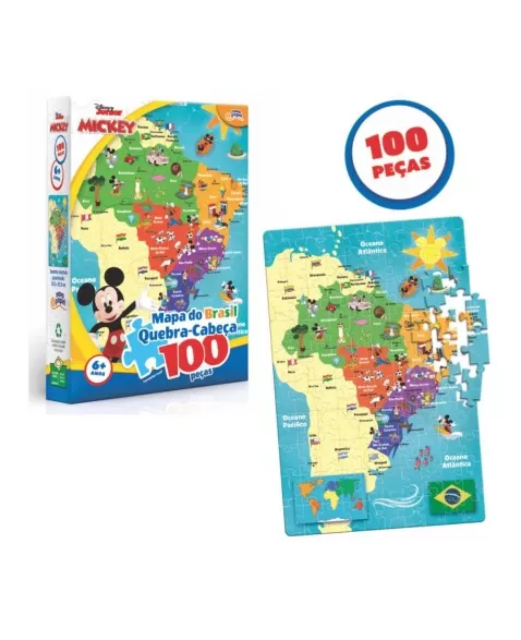 QC MAPA DO BRASIL 100 PCS MICKEY/8074