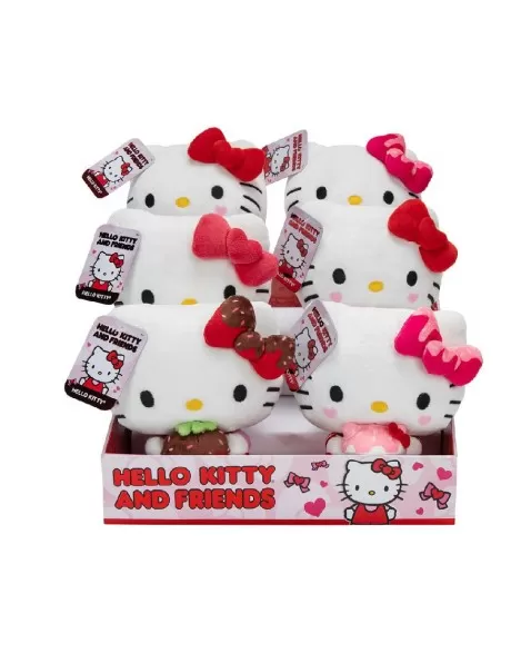 DISPLAY C/6 PELUCIAS 8" LOVE HELLO KITTY E AMIGOS/3874