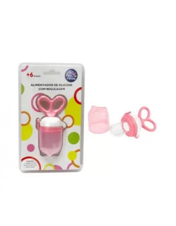 ALIMENTADOR DE SILICONE C/REGULAGEM-ROSA/7771