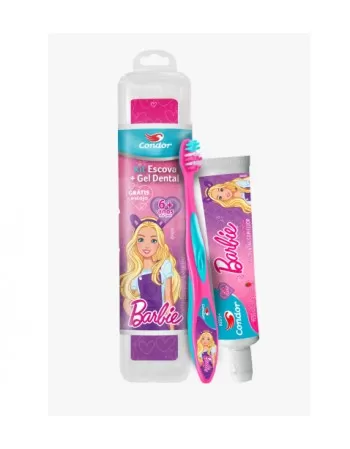 ESCOVA + GEL KIDS BARBIE + ESTOJO 12X1 6 ANOS+ /8370/972612