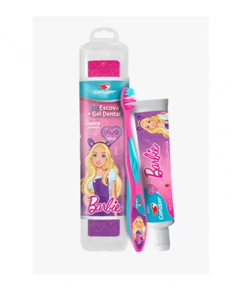 ESCOVA + GEL KIDS BARBIE + ESTOJO 12X1 6 ANOS+ /8370/972612