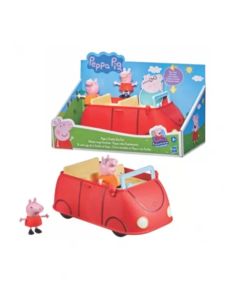 CARRO VERMELHO DA PEPPA PIG E SUA FAMILIA C/2 FIG /F2184